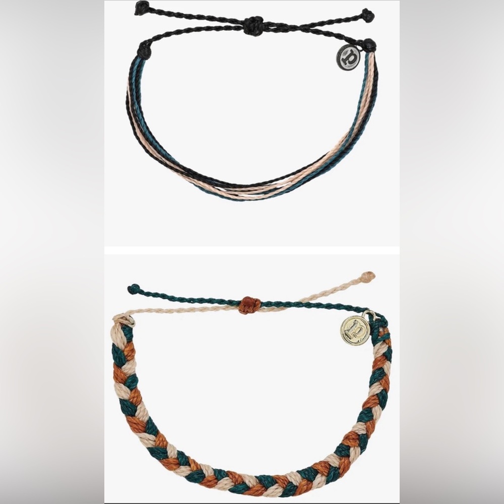 BUNDLE OF 2 Puravida Bracelets Peak Braided Bracelet & Dark Seas
